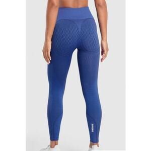 Gymshark Sport Seamless Breathable High Waisted Force Blue Leggings Size Small